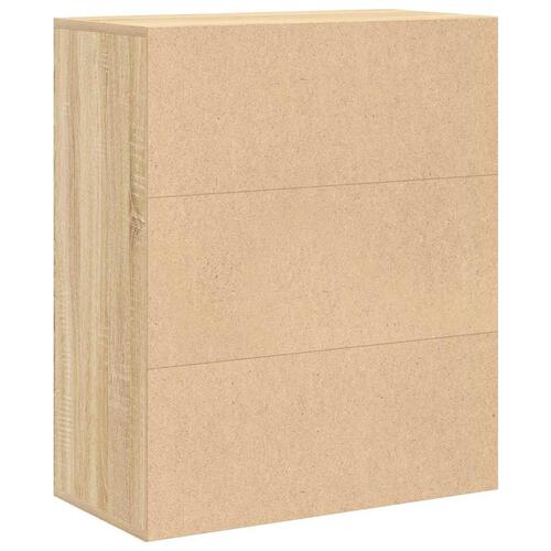 Bogreol 60x30x71,5 cm konstrueret træ sonoma-eg