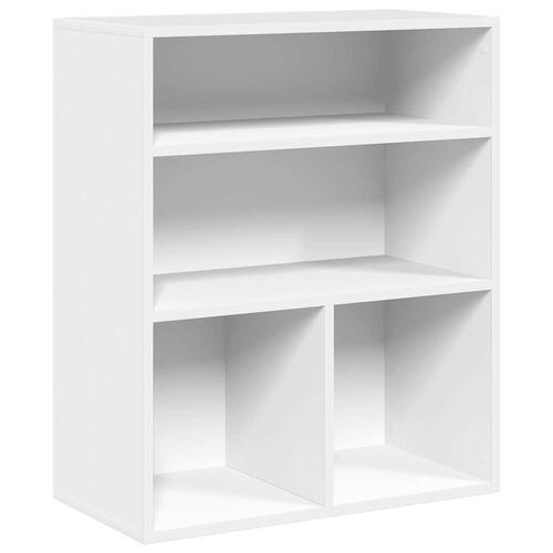 Bogreol 60x30x71,5 cm konstrueret træ hvid