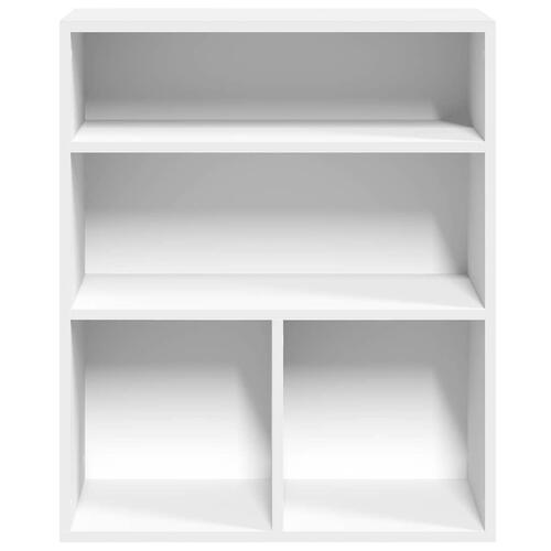 Bogreol 60x30x71,5 cm konstrueret træ hvid