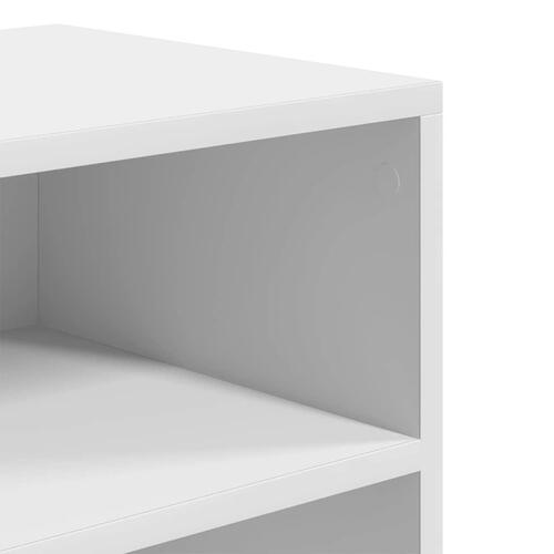 Bogreol 60x30x71,5 cm konstrueret træ hvid
