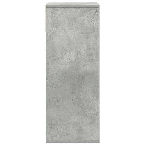 Bogreol 34x31x80 cm konstrueret træ betongrå