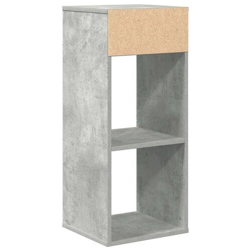 Bogreol 34x31x80 cm konstrueret træ betongrå