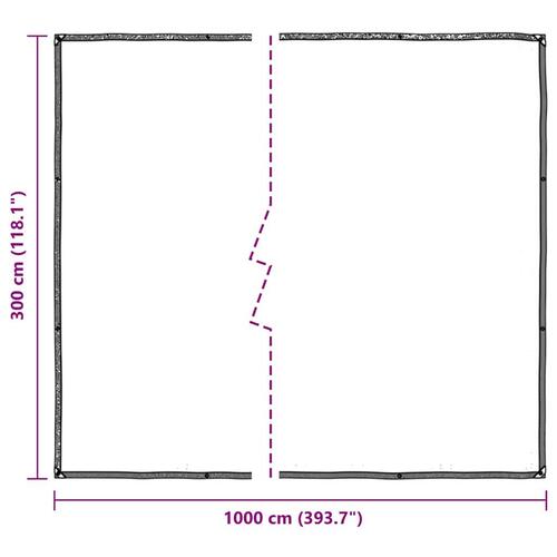 Klar presenning med øjer 3x10 m polyethylen