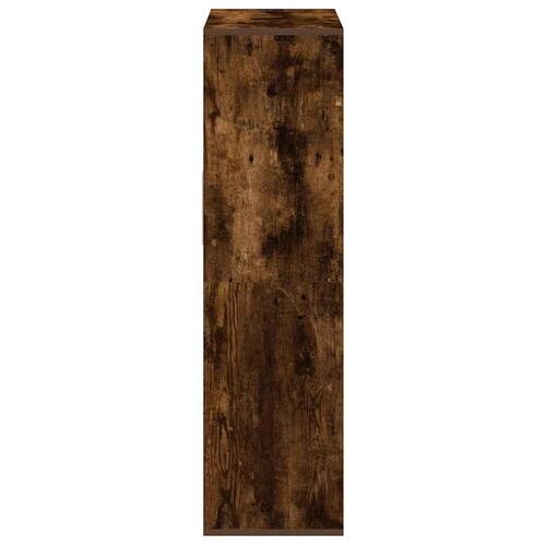 Bogreol 66x31x112 cm konstrueret træ røget egetræ