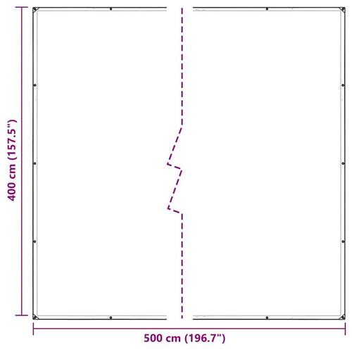 Klar presenning med øjer 4x5 m PVC