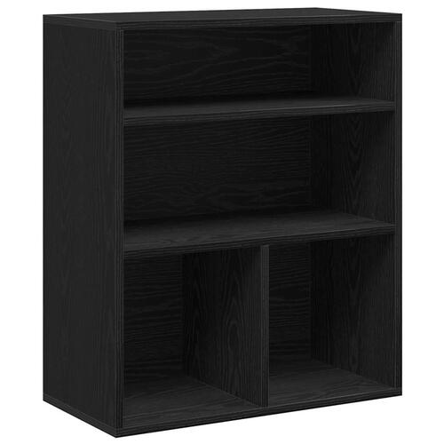 Bogreol 60x30x71,5 cm konstrueret træ sort