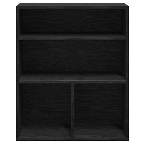 Bogreol 60x30x71,5 cm konstrueret træ sort