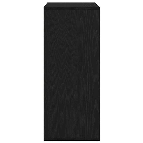 Bogreol 60x30x71,5 cm konstrueret træ sort