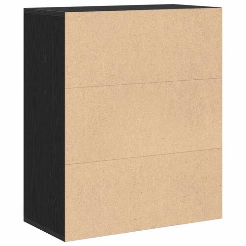Bogreol 60x30x71,5 cm konstrueret træ sort