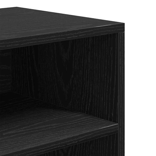 Bogreol 60x30x71,5 cm konstrueret træ sort