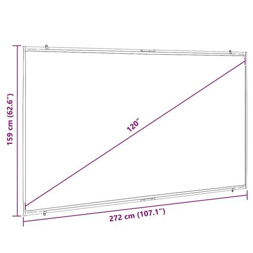 Projektionsskærm væghængt 120" 16:9