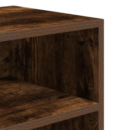 Bogreol 60x30x71,5 cm konstrueret træ røget egetræ