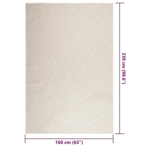 Gulvtæppe ZIZUR 160x230 cm jute-look indendørs og udendørs