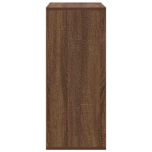Bogreol 60x30x71,5 cm konstrueret træ brun egetræsfarve