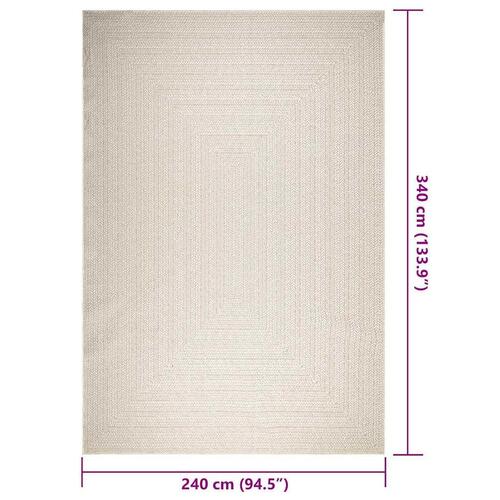 Gulvtæppe ZIZUR 240x340 cm jute-look indendørs og udendørs