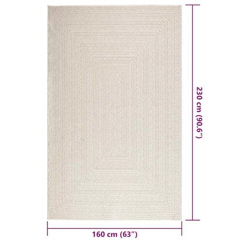 Gulvtæppe ZIZUR 160x230 cm jute-look indendørs og udendørs