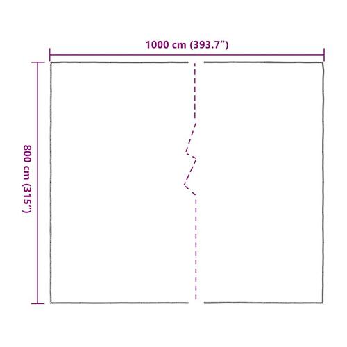 Klar presenning med øjer 8x10 m polyethylen
