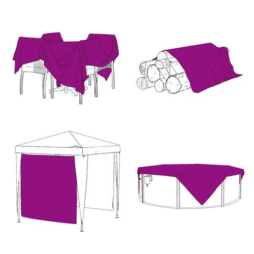 Klar presenning med øjer 1x5 m PVC