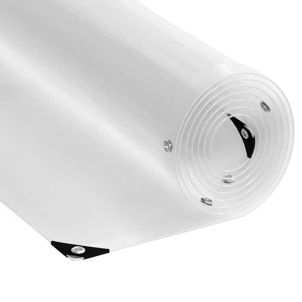 Klar presenning med øjer 5 × 12 m - PVC, transparent billede