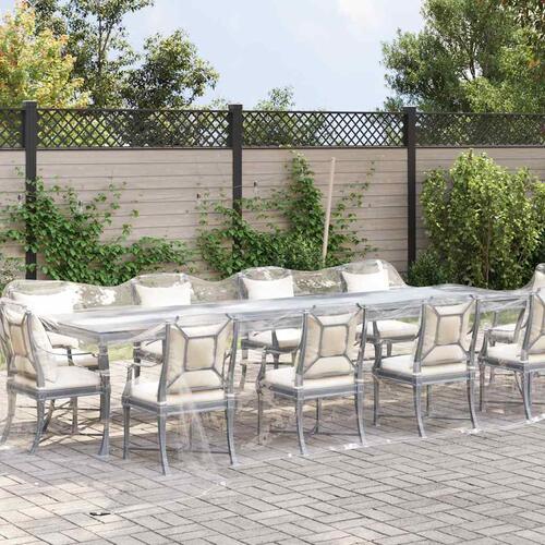 Klar presenning med øjer 4x8 m PVC