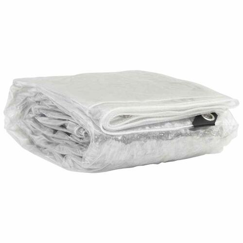 Klar presenning med øjer 4x8 m PVC