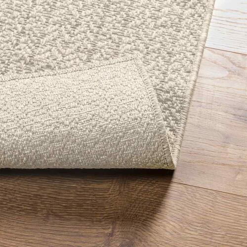 Gulvtæppe ZIZUR 120x120 cm jute-look indendørs og udendørs