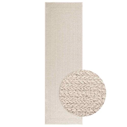 Gulvtæppe ZIZUR 80x250 cm jute-look indendørs og udendørs
