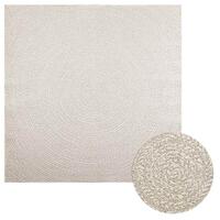 Gulvtæppe ZIZUR 200x200 cm jute-look indendørs og udendørs