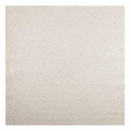 Gulvtæppe ZIZUR 200x200 cm jute-look indendørs og udendørs