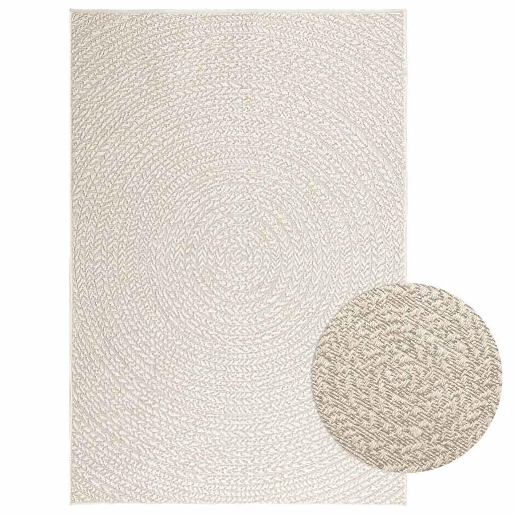 Gulvtæppe ZIZUR 120x170 cm jute-look indendørs og udendørs