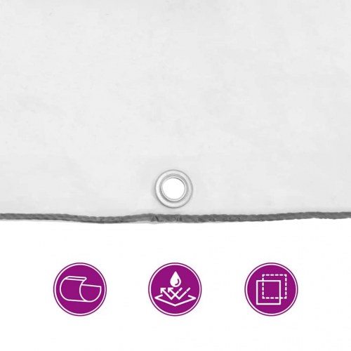 Klar presenning med øjer 1x3 m polyethylen