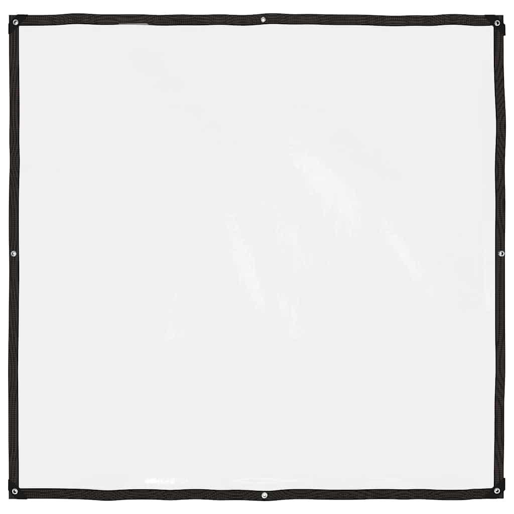 Klar presenning med øjer 2x2 m polyethylen