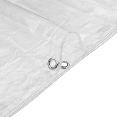 Klar presenning med øjer 3x8 m PVC