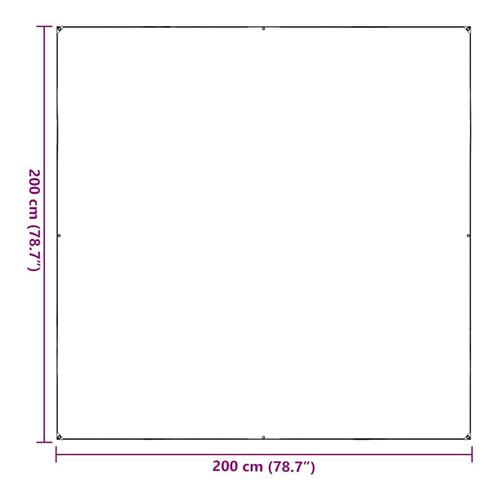 Klar presenning med øjer 2x2 m PVC