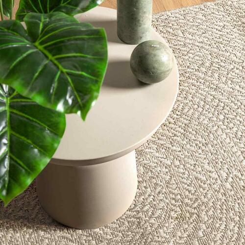 Gulvtæppe ZIZUR 120x120 cm jute-look indendørs og udendørs