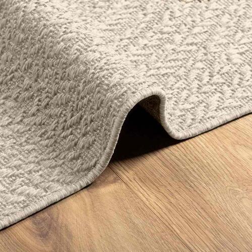 Gulvtæppe ZIZUR 120x120 cm jute-look indendørs og udendørs