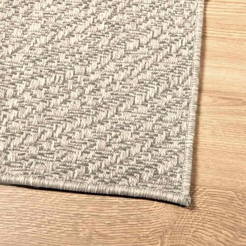 Gulvtæppe ZIZUR 120x120 cm jute-look indendørs og udendørs