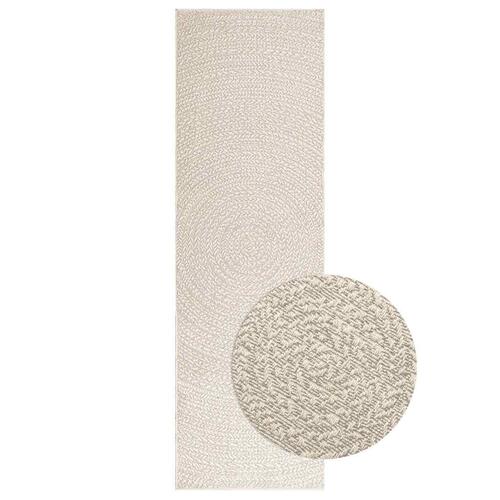Gulvtæppe ZIZUR 80x250 cm jute-look indendørs og udendørs