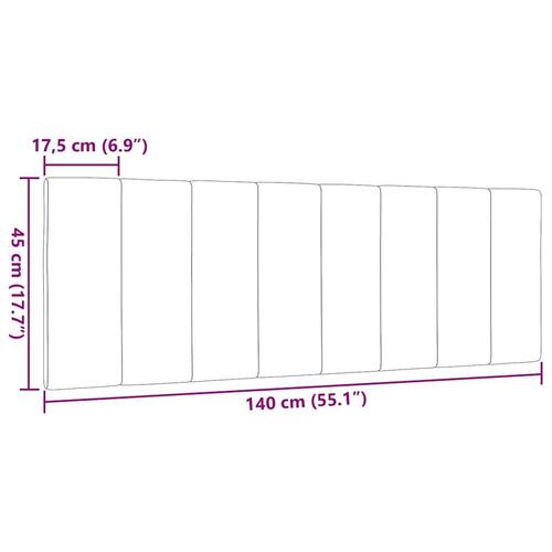 Gavlpude 140 cm stof gråbrun