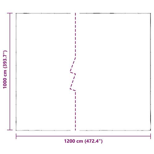 Klar presenning med øjer 10x12 m polyethylen
