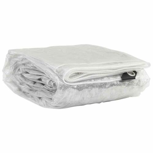 Klar presenning med øjer 5x5 m PVC