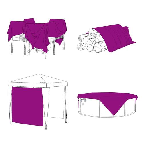 Klar presenning med øjer 5x5 m PVC