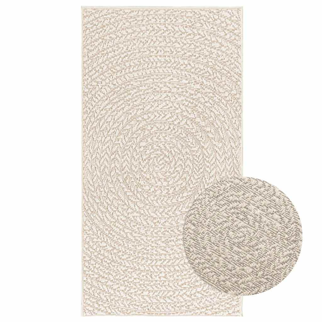 Gulvtæppe ZIZUR 60x110 cm jute-look indendørs og udendørs