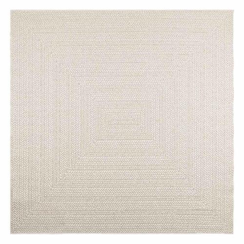 Gulvtæppe ZIZUR 200x200 cm jute-look indendørs og udendørs