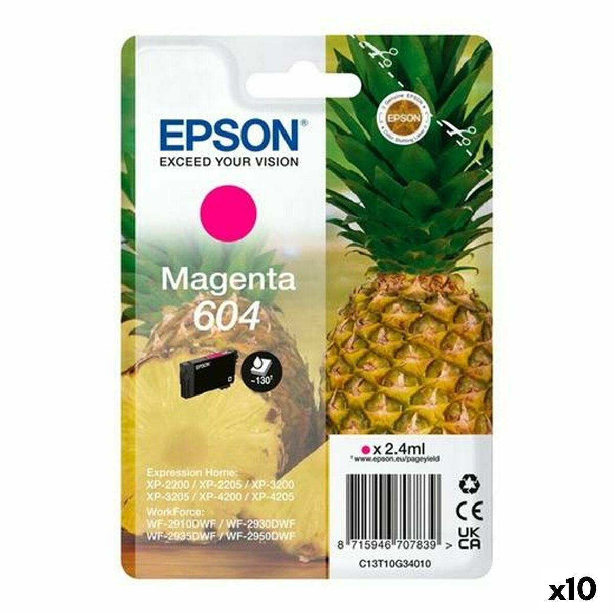 Epson 604 blækpatron - Sort + Magenta, original, 10 stk billede