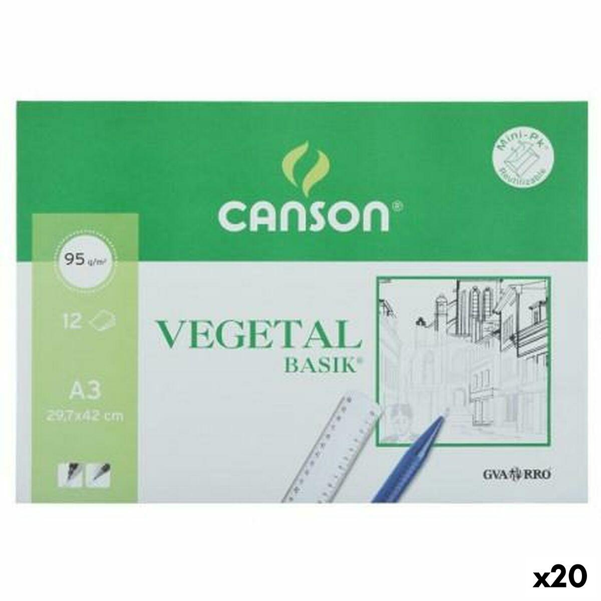 Canson Vegetal kalkerpapir A3 - 12 ark pr. blok, 20 enheder