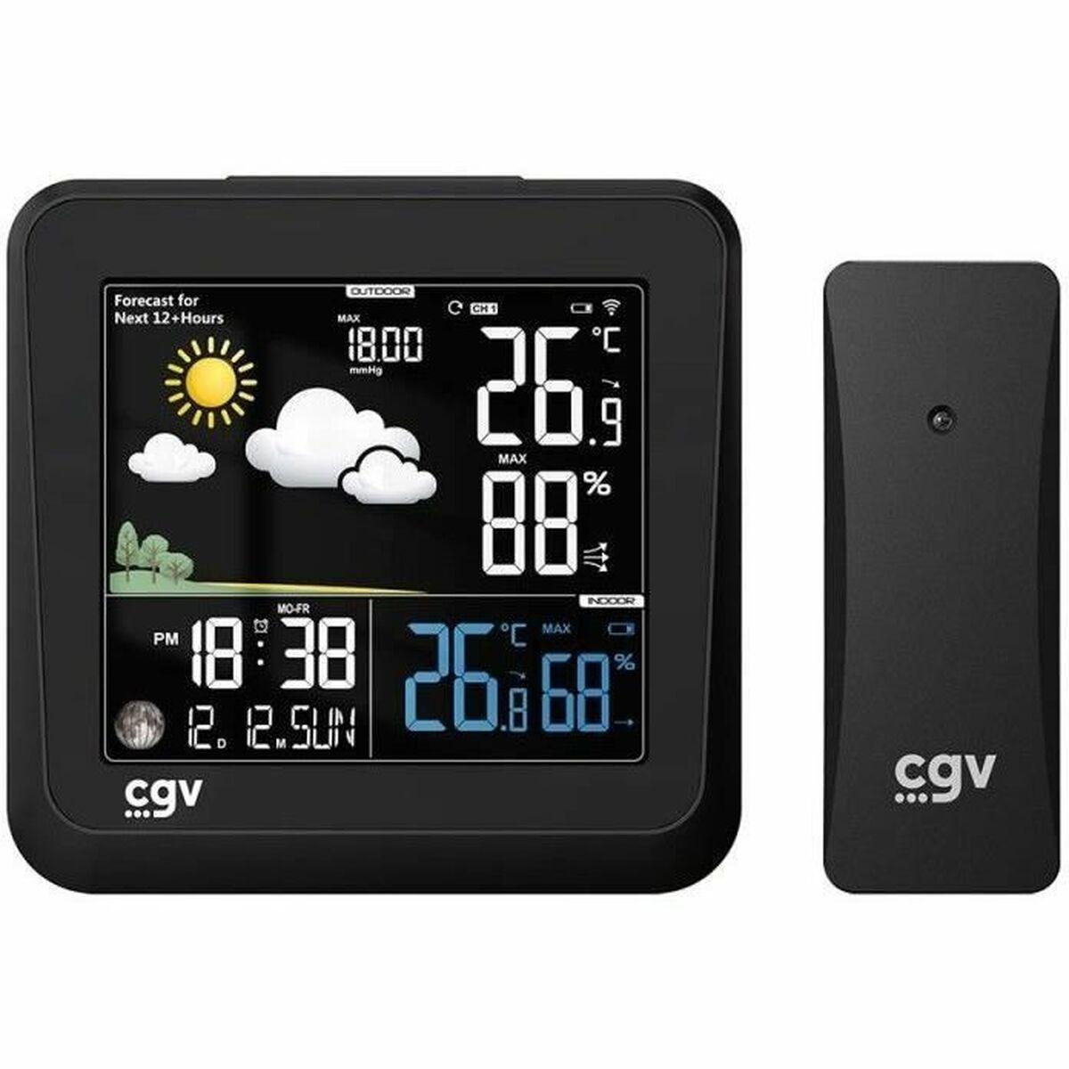 CGV MY METEO-1NC vejrstation med trådløs sensor - Sort