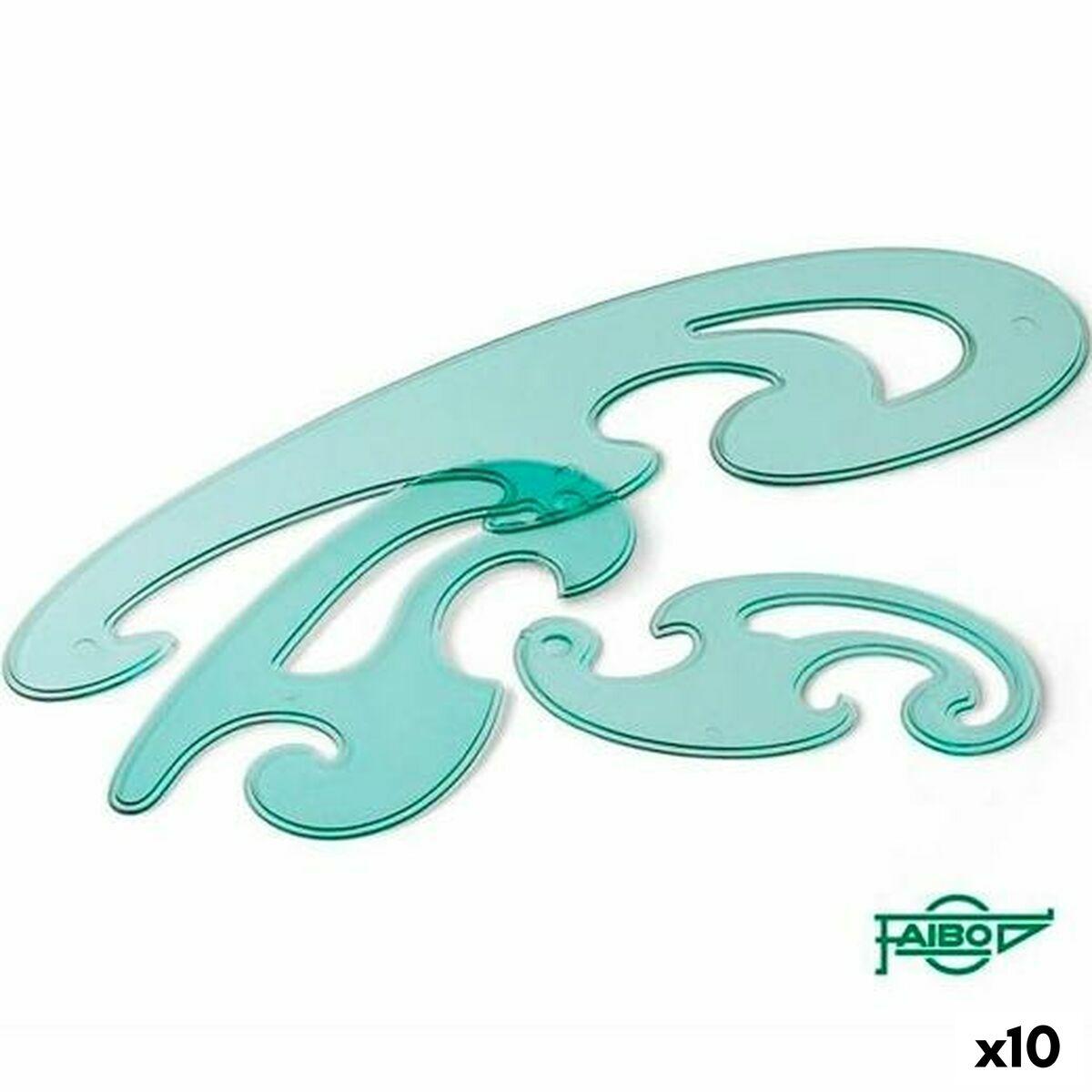 Faibo geometrisæt buet - 3 dele (pakke med 10)