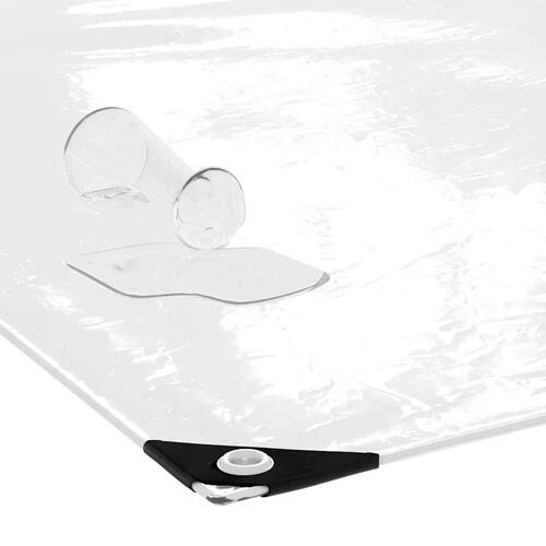 Klar presenning med øjer 2x12 m PVC