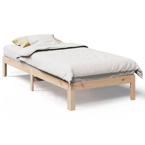 Sengeramme uden madras 90x200 cm massivt fyrretræ